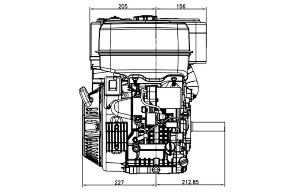 Benzinmotor LC196FD 20PS 622cm³ | Loncin