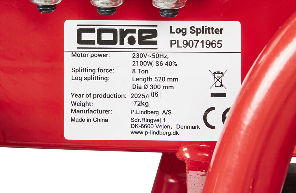 Elektrischer Holzspalter 8T 230V mit Untergestell | CORE