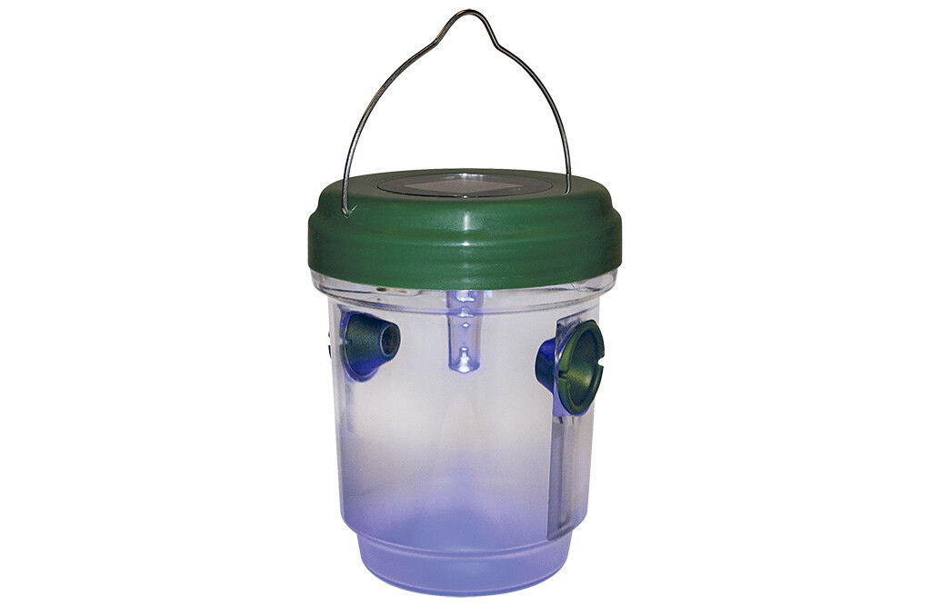 2x Wespenfalle Solar zum Aufhängen, mit LED-Licht