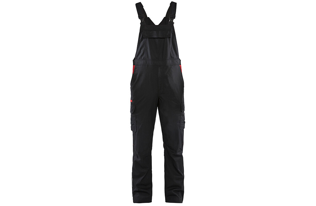 Blåkläder Latzhose mit Stretch, Industrie, schwarz-rot - 4XL
