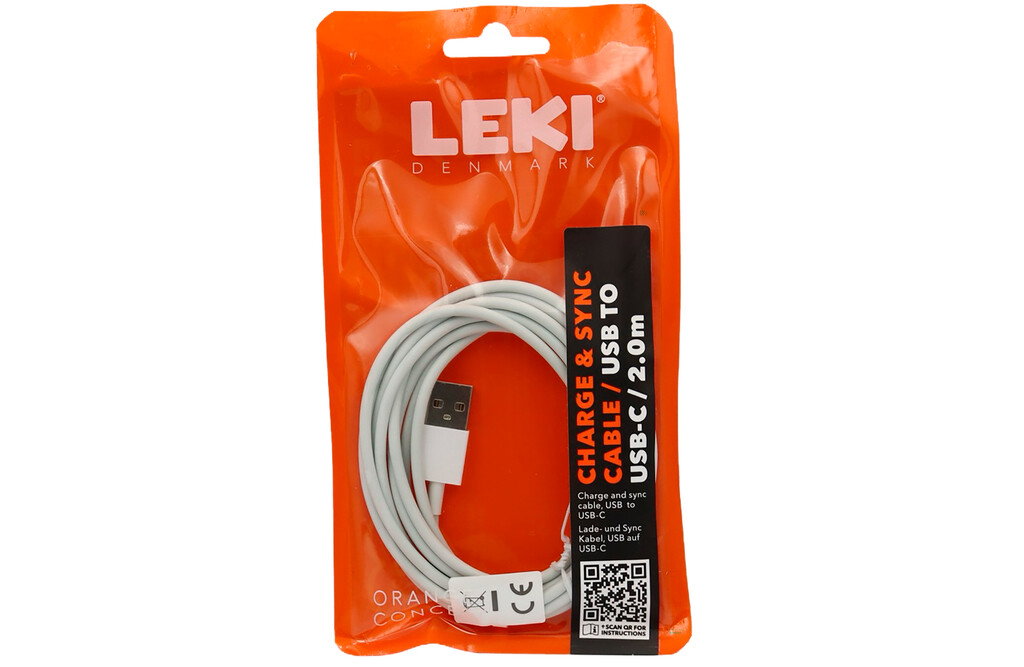 Leki USB-A auf USB-C-Kabel 2 m, weiß