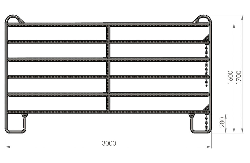 Weidepanel 6-lagig 3m, verzinkt | KERBL