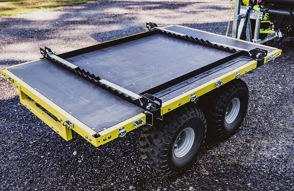 Aufnahme für 1000 Liter IBC-Container, aus Stahl