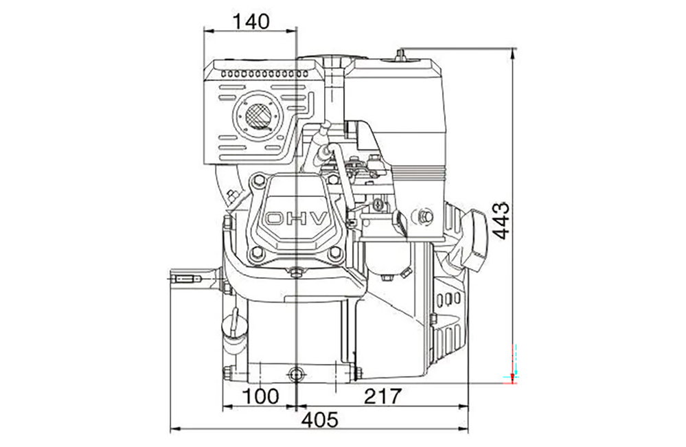 Benzinmotor G420FA 15PS 407cm³ | Loncin