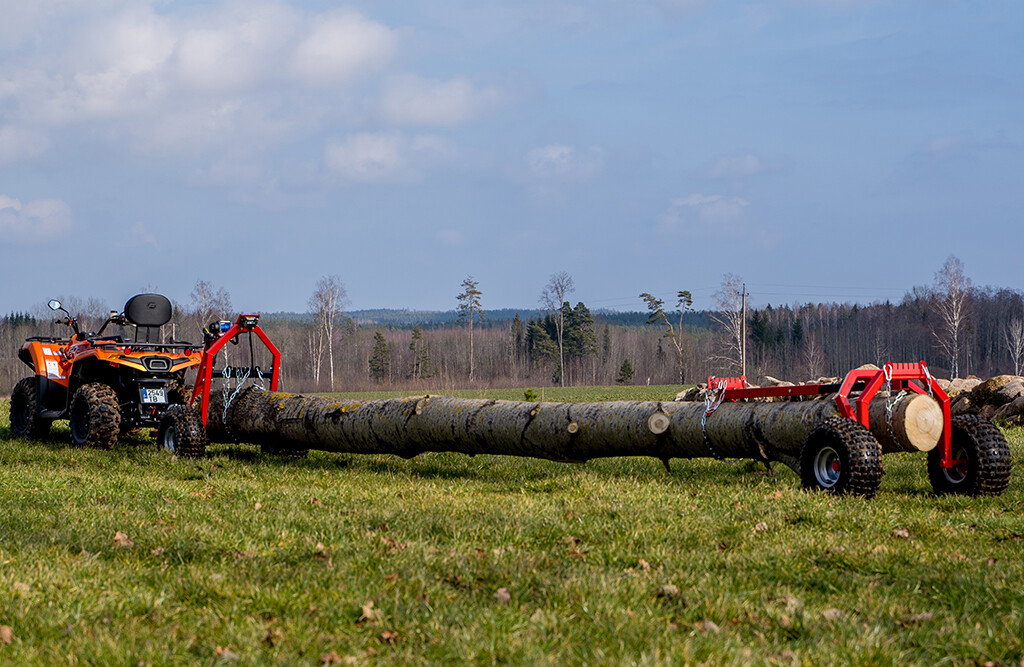 Baumstamm-Transportanhänger für Quad & ATV