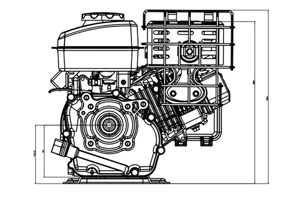 Benzinmotor LC148F-2 2,5PS 80cm³ | Loncin