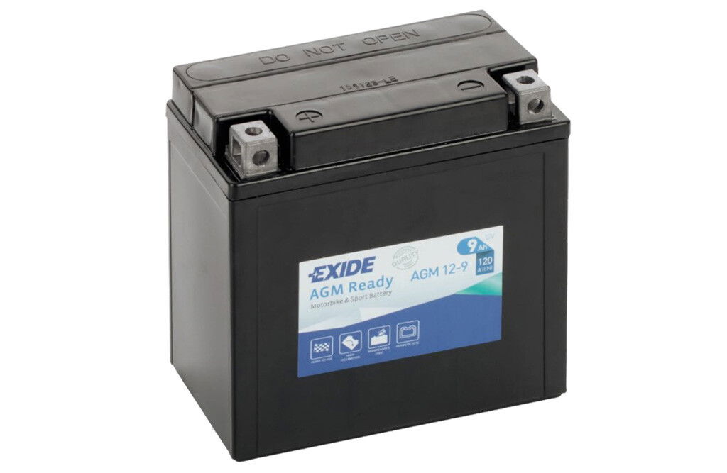 Exide AGM Ready AGM12-9, 9Ah, 12V, Quadbatterie 