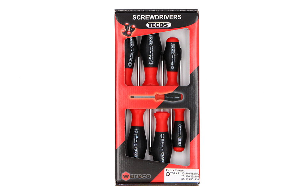 Tecos Torx-Schraubendreher, 6 Stück