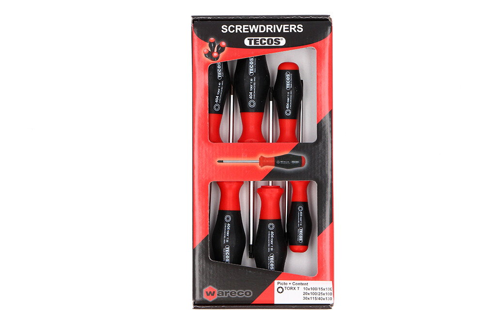 Tecos Torx-Schraubendreher, 6 Stück