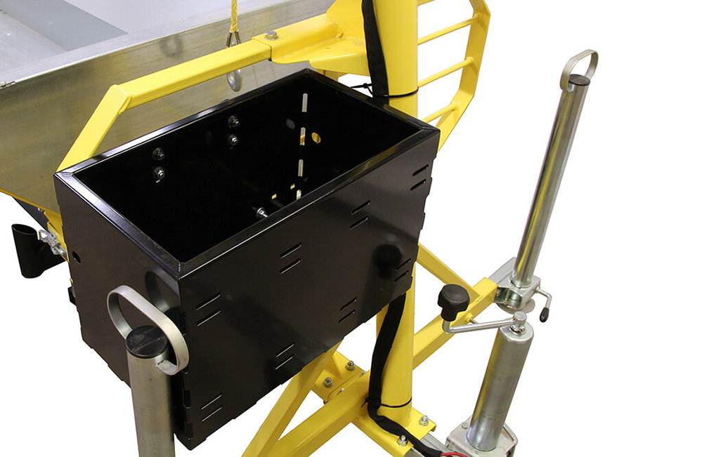 Aufbewahrungsbox mit Kettensägenhalter für Rückewagen