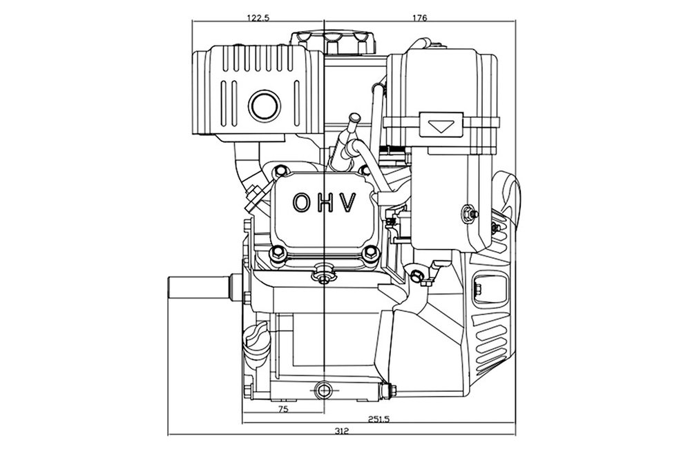 Benzinmotor G210FA 7PS 212cm³ | Loncin