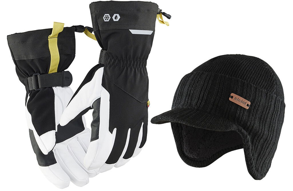 ATV-Winterhandschuhe von Blåkläder, inkl. Mütze