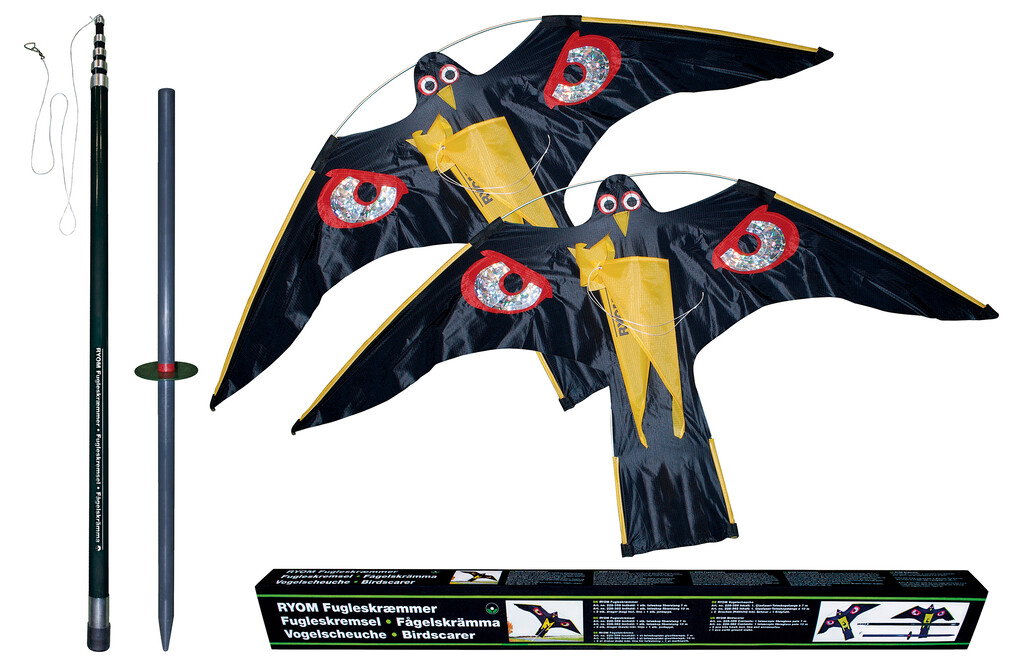 Vogelschreck-Set mit 2x Drachen & 10m-Stange | RYOM