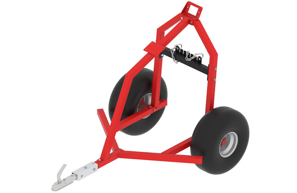 Rückeanhänger 500 kg, Baumstammtransporter für Rasentraktor, Quad & ATV