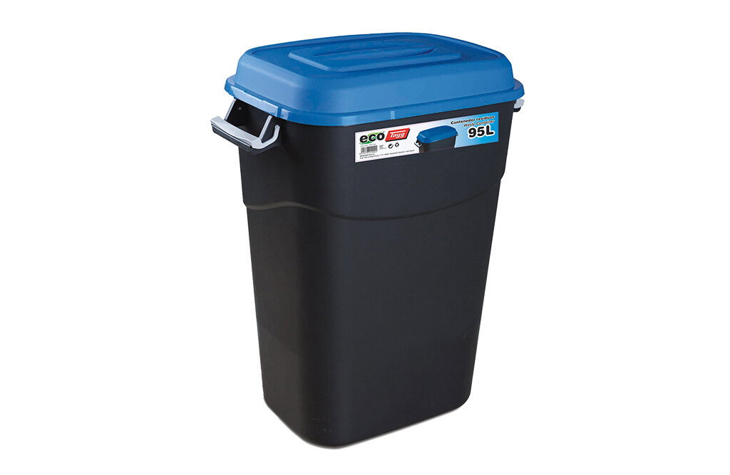 Behälter mit blauem Deckel