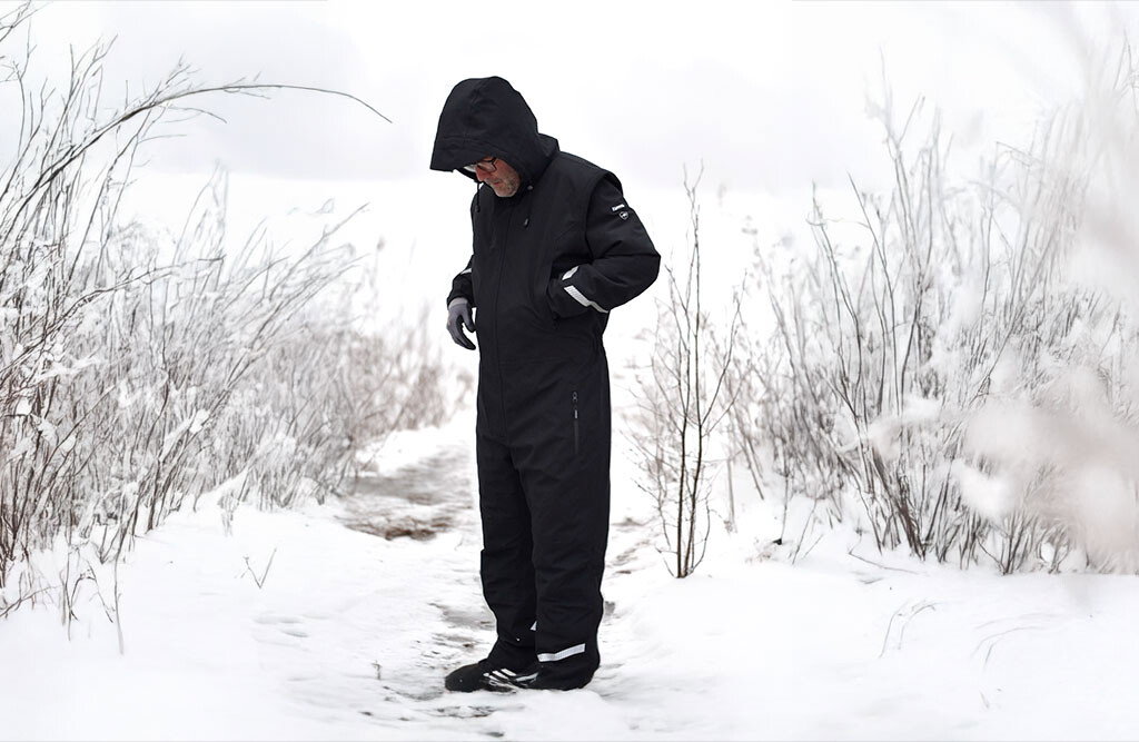 Winteroverall, wasserdicht, schwarz - 4XL