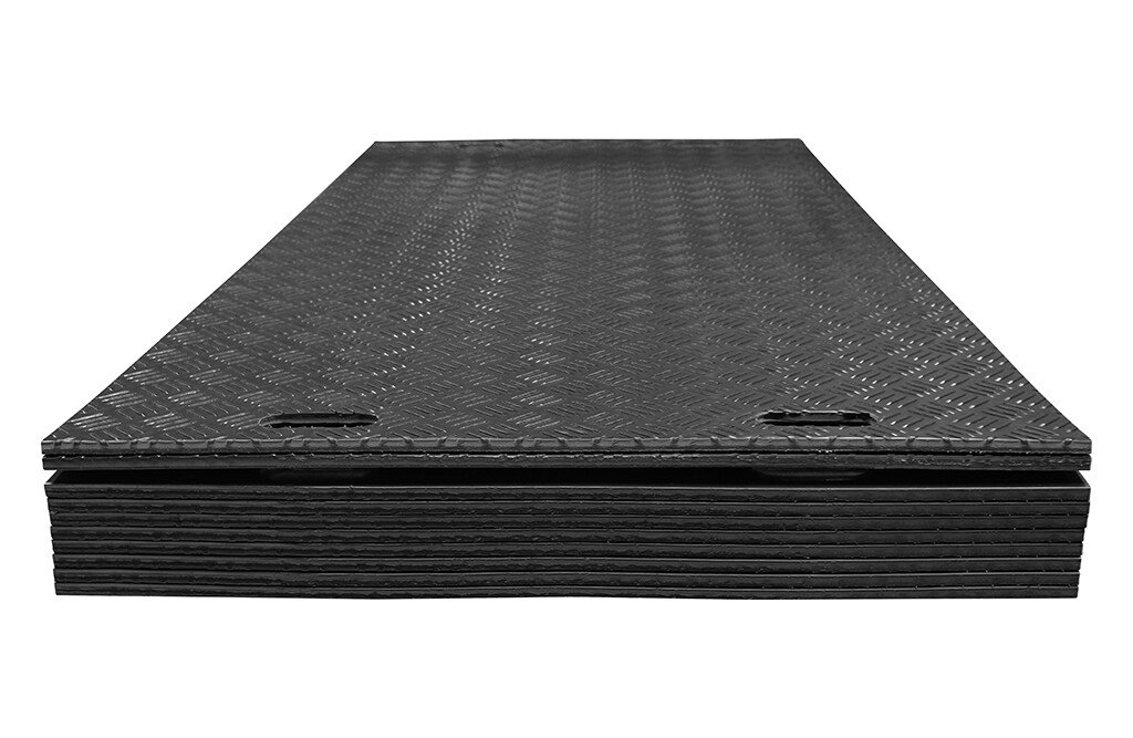 10x Überfahrplatten 30T belastbar, Fahrplatten Kunststoff 200x100x1,5cm