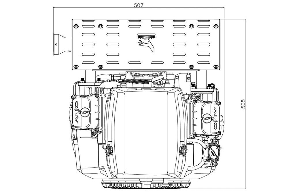 Benzinmotor LC2V80FD 27PS 764cm³ | Loncin