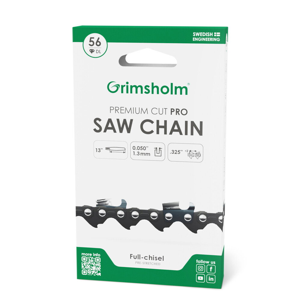 Premium Cut Pro 13" Sägekette, 56 Kettenräder, .325", 1,3 mm