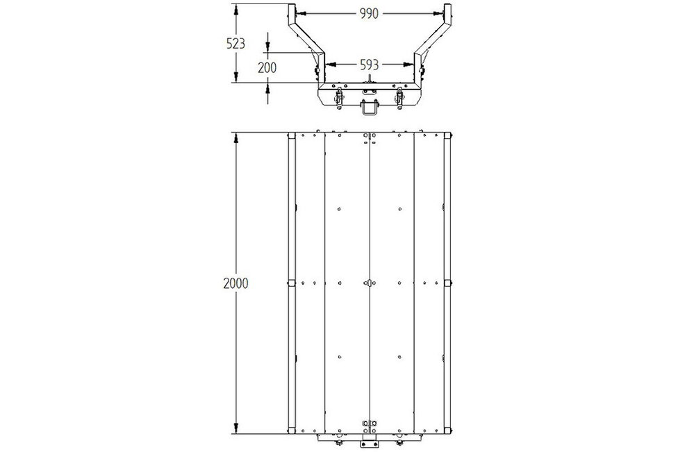 Lademulde für Rückewagen IB1200, 212,5x110x68,5cm