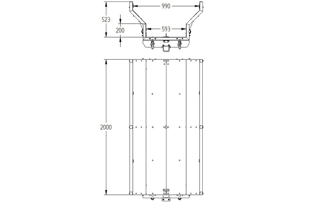 Rückewagen für Quad ATV mit Kran und Lademulde, 1.200 kg