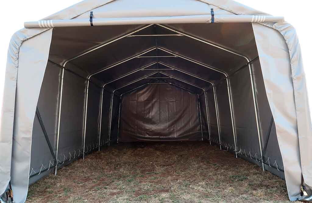 Zeltgarage 8 x 3,66 x 2,72 m, Garagenzelt mit PVC-Plane